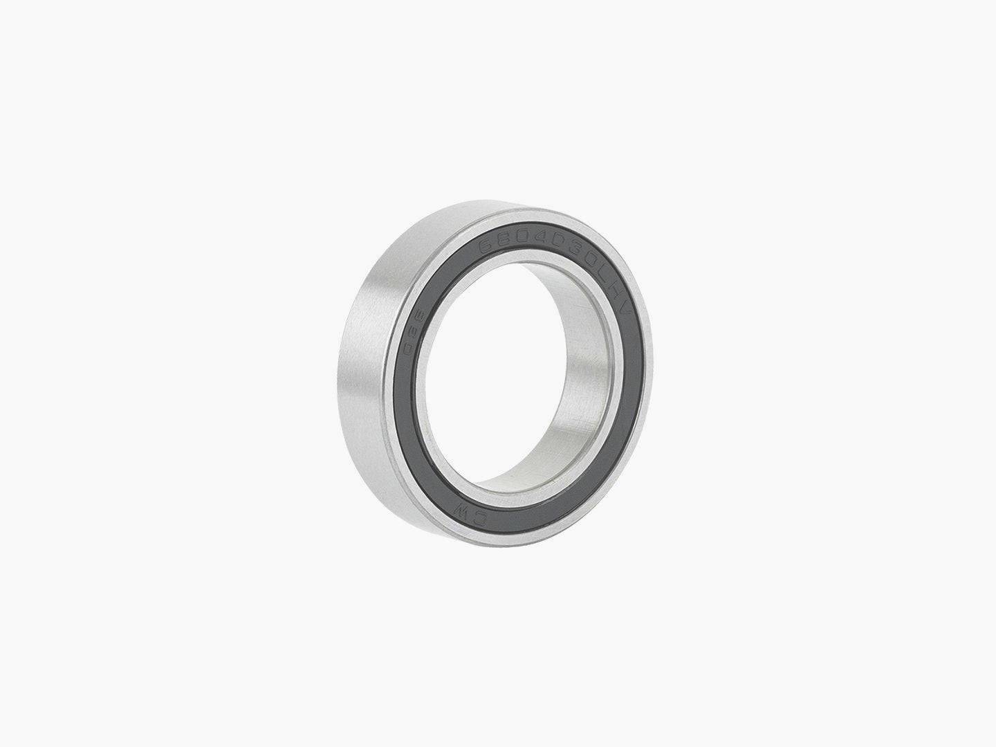 Silver Bontrager LLH replacement hub bearing for 20x30x7mm Bontrager bike hubs, showing the metal bearing components.