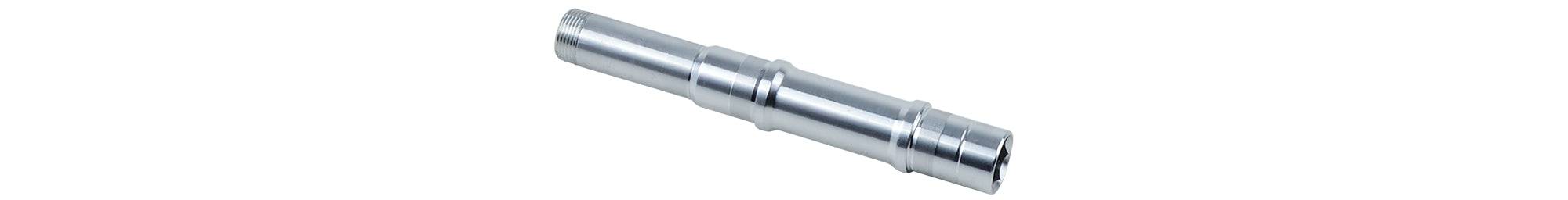 Bontrager Affinity Comp rear axle kit in black and silver, suitable for 135/142mm OLD bikes, with components for bike maintenance.