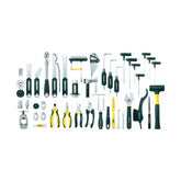 Topeak PrepStation Pro mobile bike repair workstation with 55-piece tool kit in black, featuring organized tools and workspace.