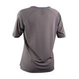 Race Face Nimby women's lightweight breathable MTB cycling jersey shown on a model, designed for mountain biking comfort.