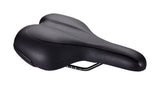 BBB BSD-91 Meander Active bike saddle in black with waterproof, durable design, 170mm width, and ergonomic comfort.