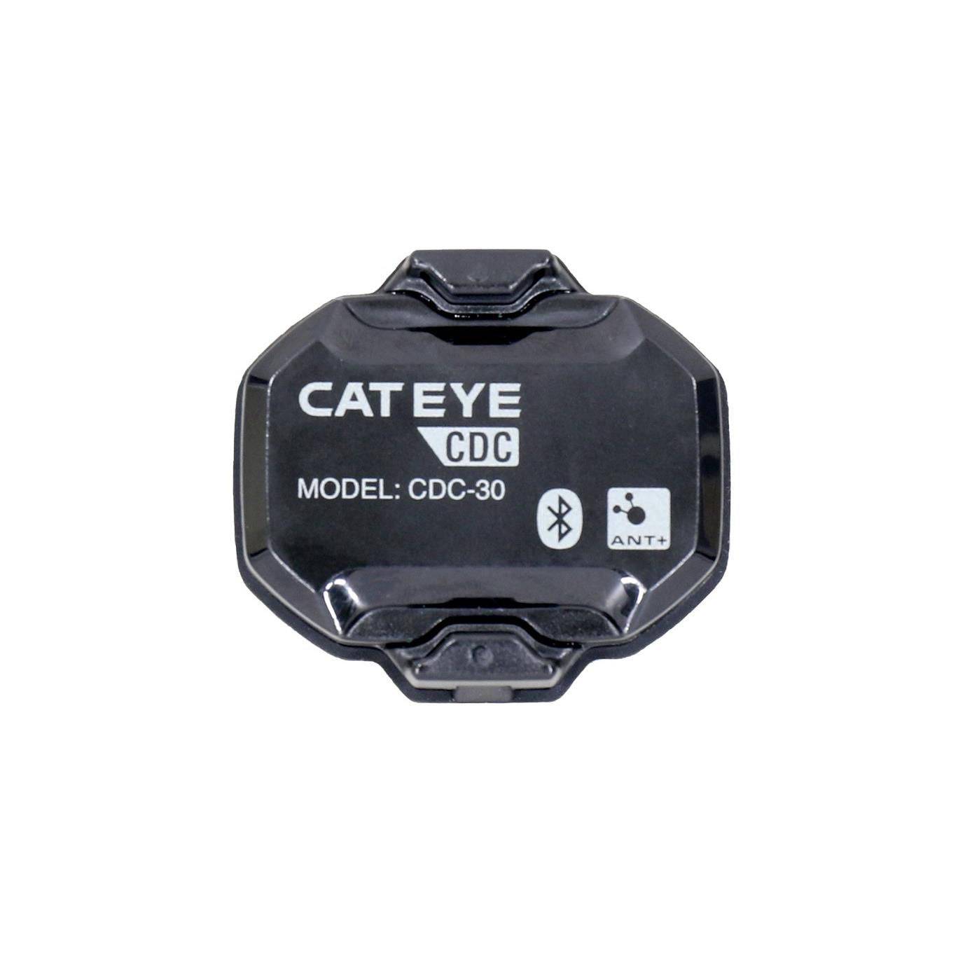 Cateye Magnetless Speed and Cadence Sensor Kit with Bluetooth and ANT+ connectivity, showing the compact sensor and mounting accessories.