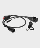 TQ Main Cable Set for TQ-HPR50 drive systems on MTB and road bikes, with charging port and mounting screws.