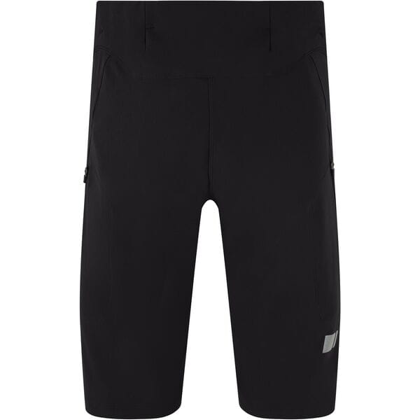 Madison Flux Women's DWR Stretch Trail Short Jersey with quick-adjust fit, showing the lightweight, quick-drying fabric and comfortable design.