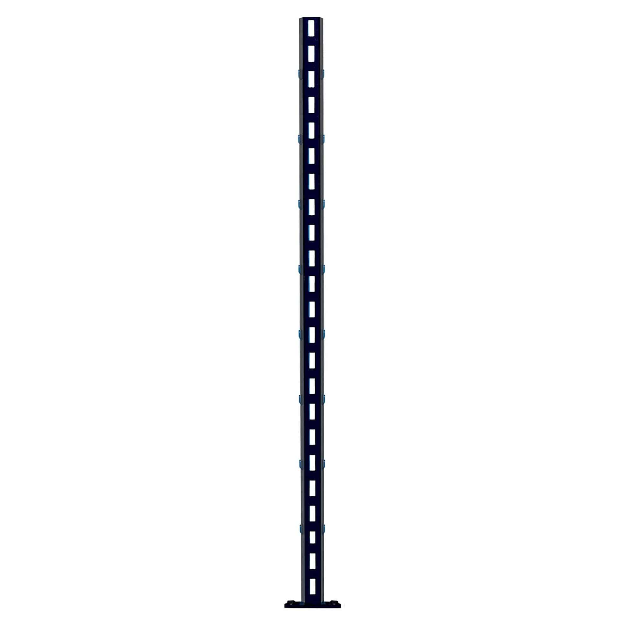 Black UNIOR middle support for workshop use, measuring 32x45x1155mm with eco-friendly Qualicoat coating.