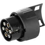 Thule 9906 7-pin to 13-pin towing adaptor for car carriers, durable towing accessory with connection ports visible