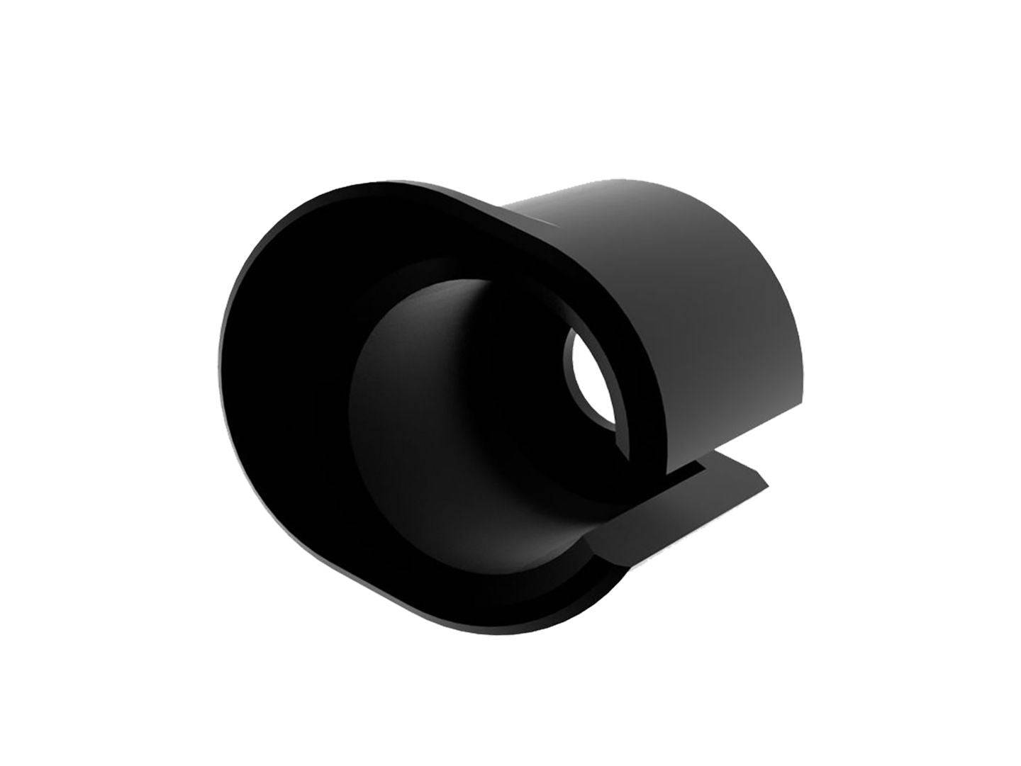 Trek Domane rear derailleur cable stop in black for precise cable management on bike components.