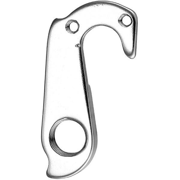 Silver anodized M Part gear hanger for Cervelo bikes, replacement component, designed for precise fit and reliable gear shifting.