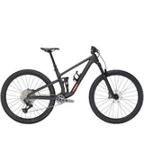 Trek Top Fuel 9.8 GX AXS Gen 4 carbon trail mountain bike with SRAM GX Eagle wireless drivetrain and full suspension.