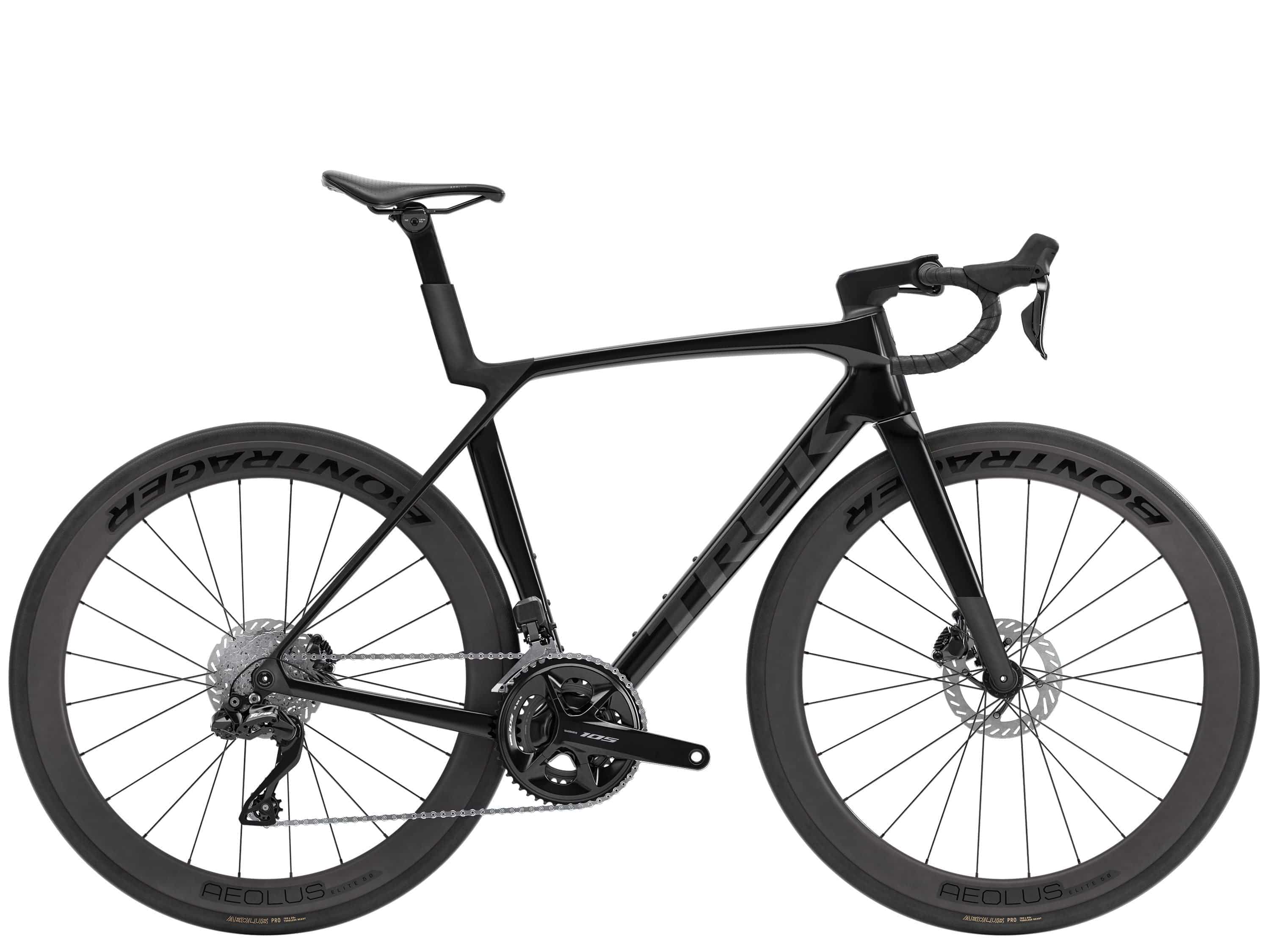Trek Madone SL 6 Gen 8 road bike with aerodynamic frame and disc brakes, featuring a sleek design and lightweight construction.