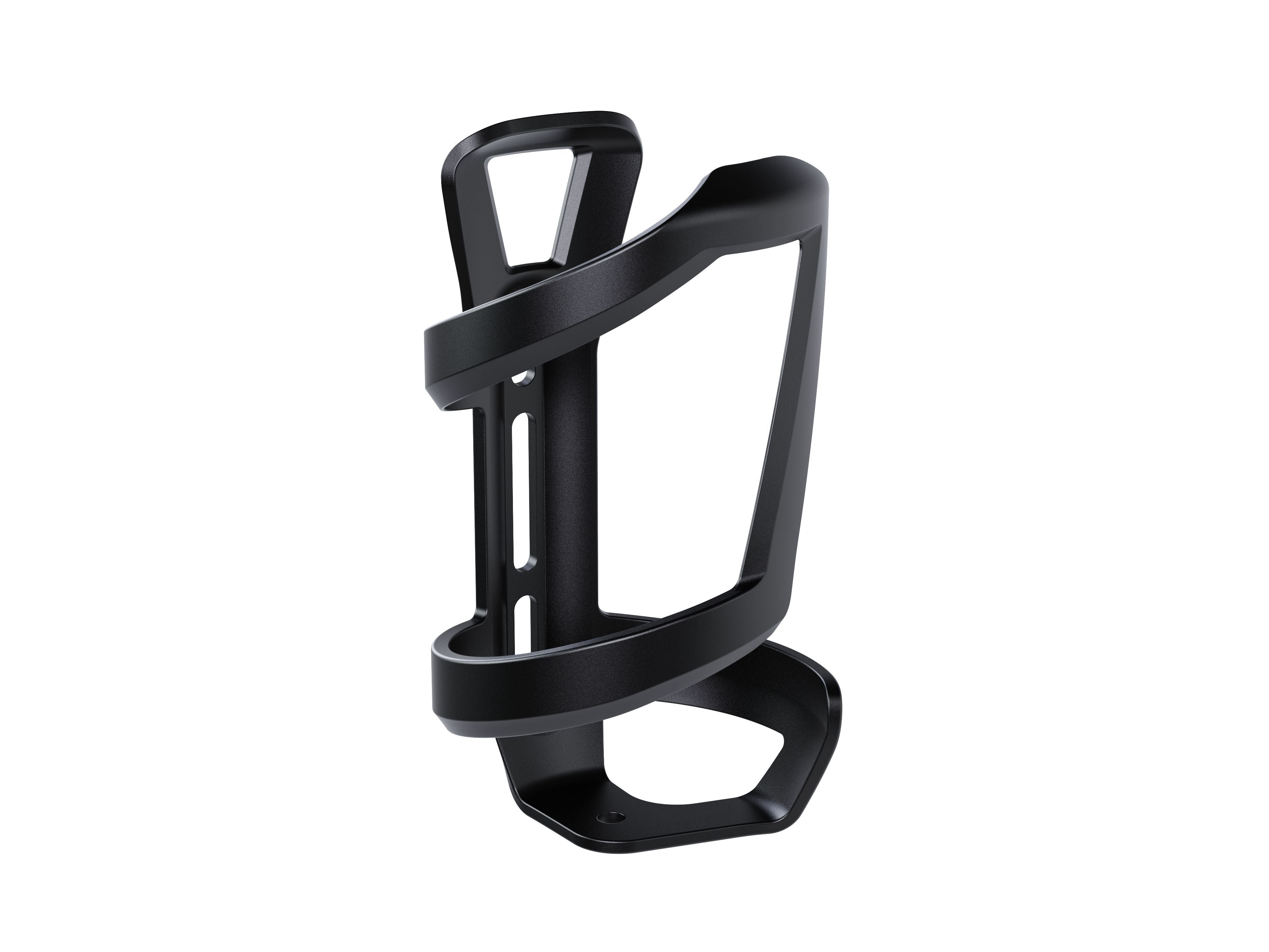 Trek right side load recycled water bottle cage mounted on a bicycle frame, eco-friendly and durable bike accessory.