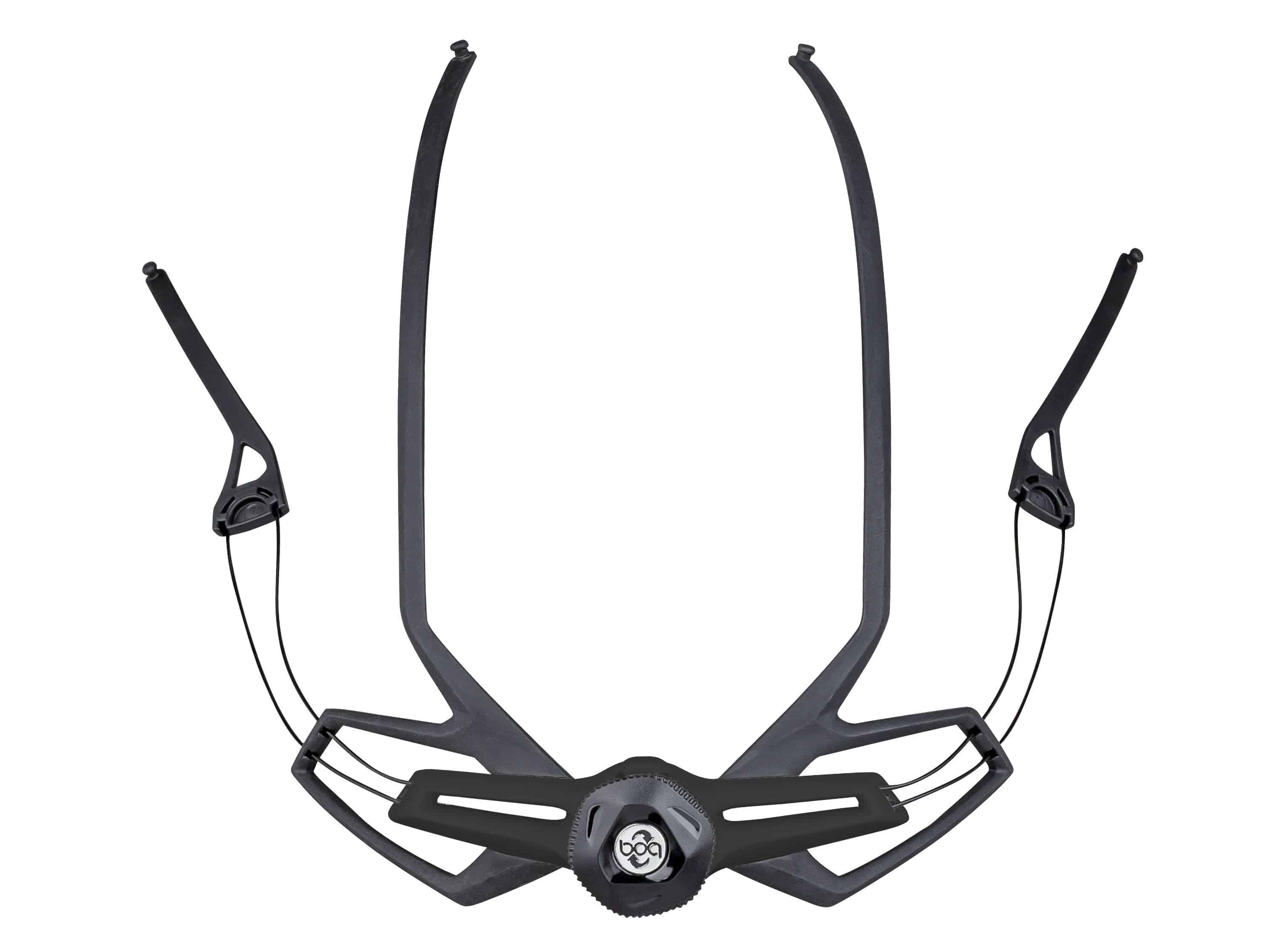 Bontrager Velocis MIPS BOA fit system replacement for bike helmet, showing adjustable fit dial and replacement helmet accessories.