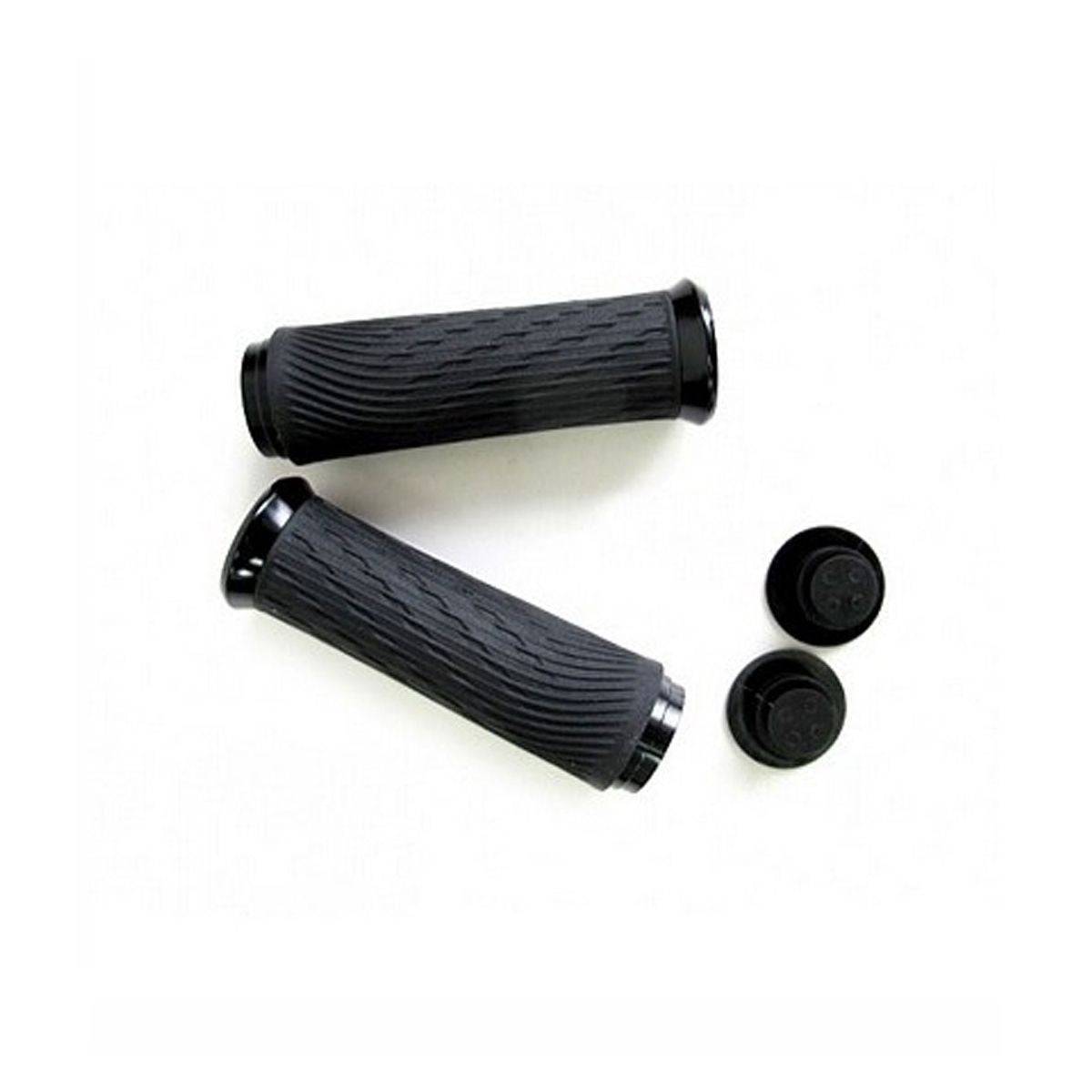Locking Grips for Grip Shift Full Length 122mm with Black Clamps and End Plug: | Swinnerton Cycles