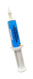 Morgan Blue Campa Pro Grease in a 60cc tube, high-performance bike lubricant for hubs and bearings, shown in a workshop setting.