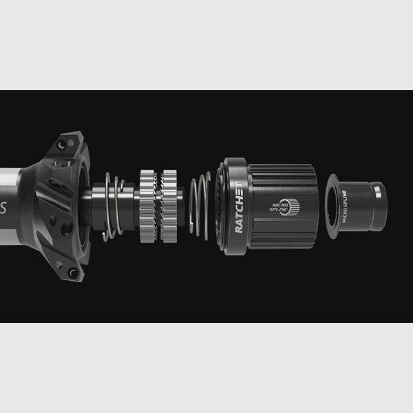 DT Swiss 350 Classic rear disc hub with Centre-Lock, 142x12mm, MICRO SPLINE, 28 spokes, black, bicycle component