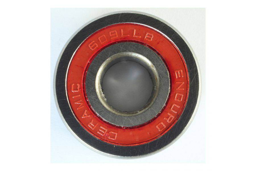 Enduro Bearings 609 LLB ceramic hybrid bike hub bearing, 7mm x 24mm x 9mm, showing the sleek bearing design.