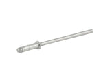 Trek 11.6mm small flange grey rivet, 3.2mm x 10mm bike frame fastener, close-up of component for bicycle construction
