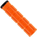 Lizard Skins Single-Clamp Lock-On Oury V2 MTB and BMX grips with vibration reduction, shown on a bicycle handlebar