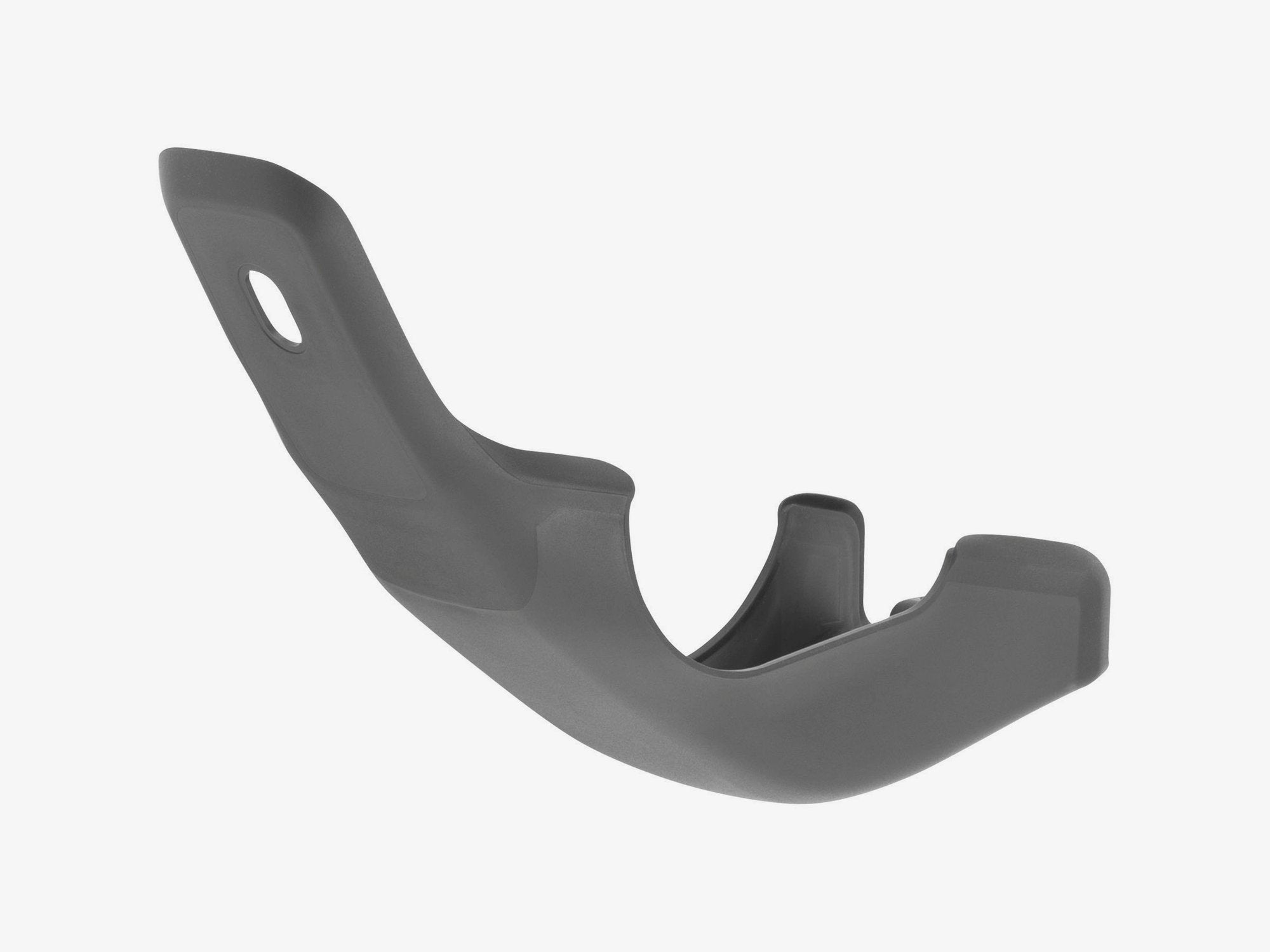 Trek 2024 Marlin+ motor cover in black, providing durable protection for the bicycle motor component.