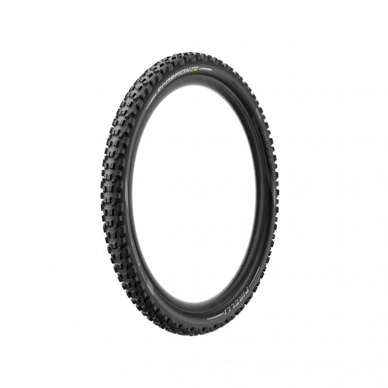 Pirelli Scorpion E-MTB M tyre with SmartGRIP Gravity compound, suitable for trail and enduro mountain biking.