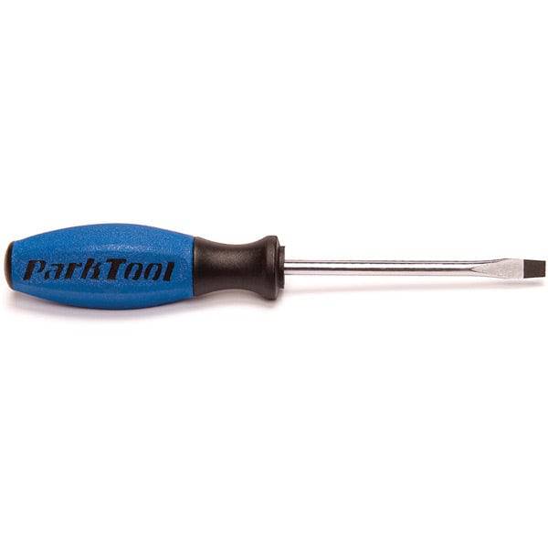 Park Tool SD-6 6mm flat blade screwdriver with dual density grip, ideal for workshop use, showing the screwdriver with ergonomic handle