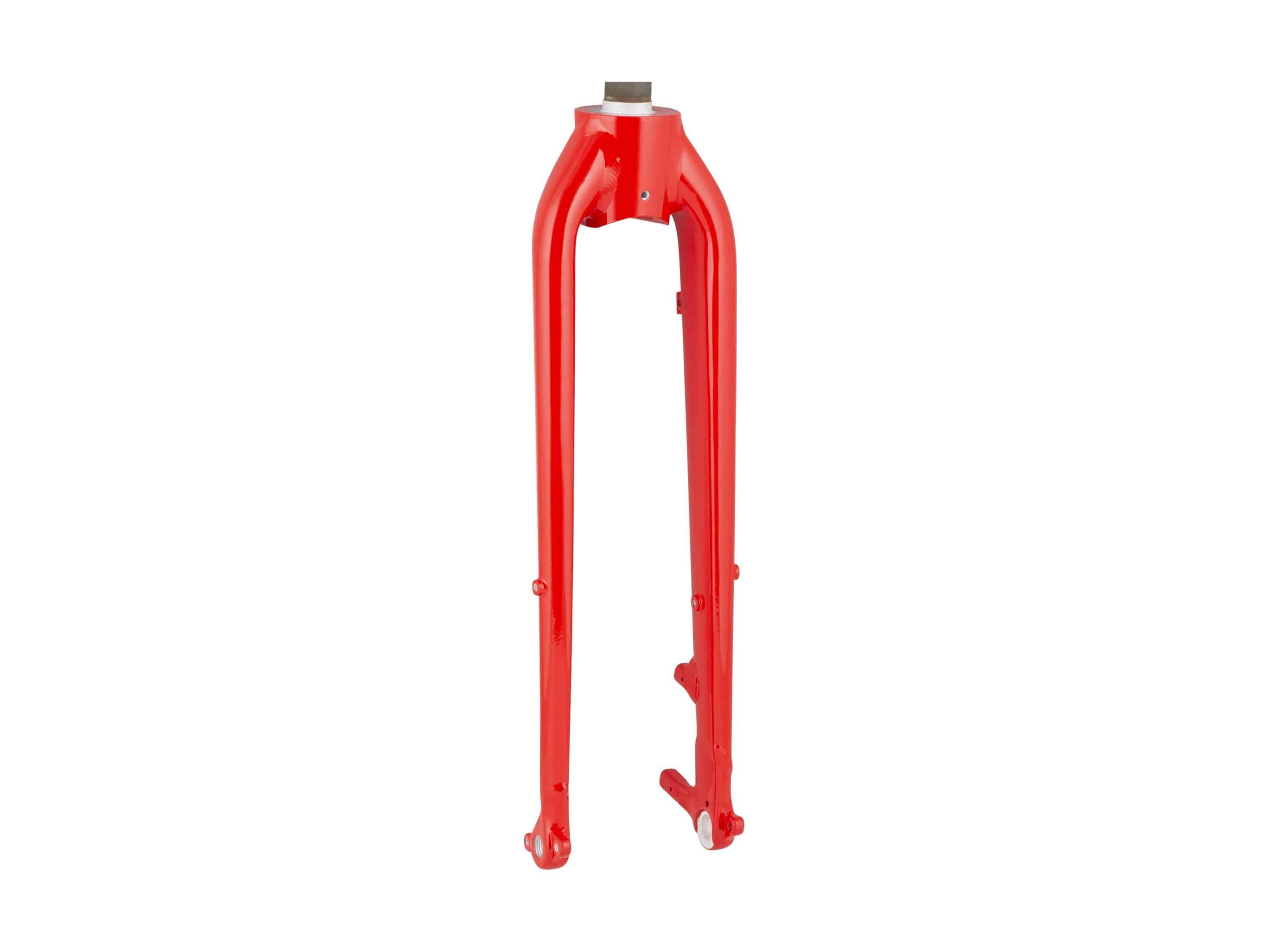 Trek Allant+ 7-9 700C rigid road bike forks, black, lightweight alloy with threaded steerer tube, for Trek e-bike models.