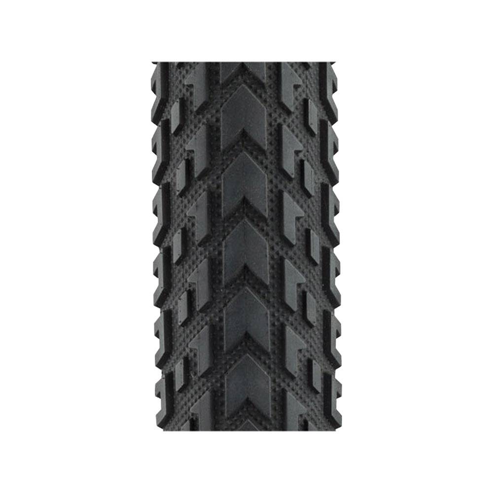 Surly ExtraTerrestrial 700c tubeless ready tire for hardpack and mixed surfaces, showing the rugged tread pattern and sidewall details.