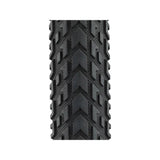 Surly ExtraTerrestrial 700c tubeless ready tire for hardpack and mixed surfaces, showing the rugged tread pattern and sidewall details.