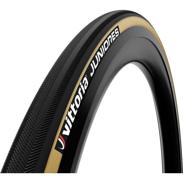 Vittoria Juniores tubular tyre for junior road racing and training bikes, fits 20-26 inch wheels, lightweight cycling component