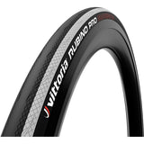 Vittoria Rubino Pro IV G2.0 clincher road bike tyre with folding bead in black and white, designed for performance cycling.