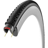 Vittoria Terreno Dry Gravel G2.0 TLR tubeless-ready tyre for cyclocross cycling, showing textured tread and sidewall details.