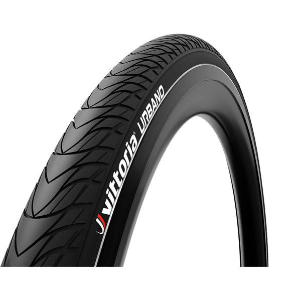 Vittoria Urbano reflective urban bike tyre with V-Groove tread, designed for commuting and city cycling.