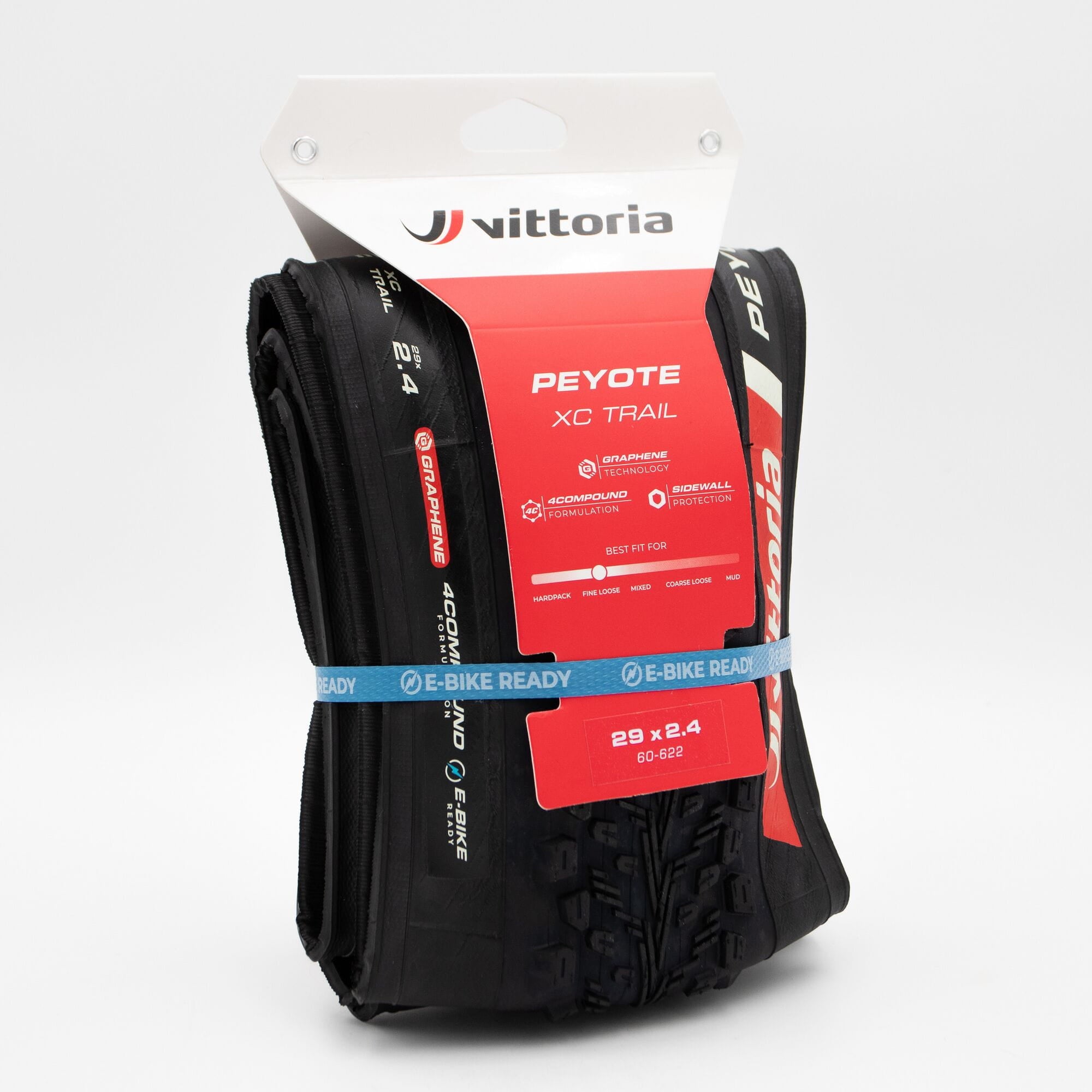 Vittoria Peyote Trail 29x2.4 Trail Full Black G2.0 Tubeless Ready Tyre