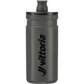 Vittoria Kebea 550ml grey and black cycling water bottle with ergonomic design for lightweight hydration.
