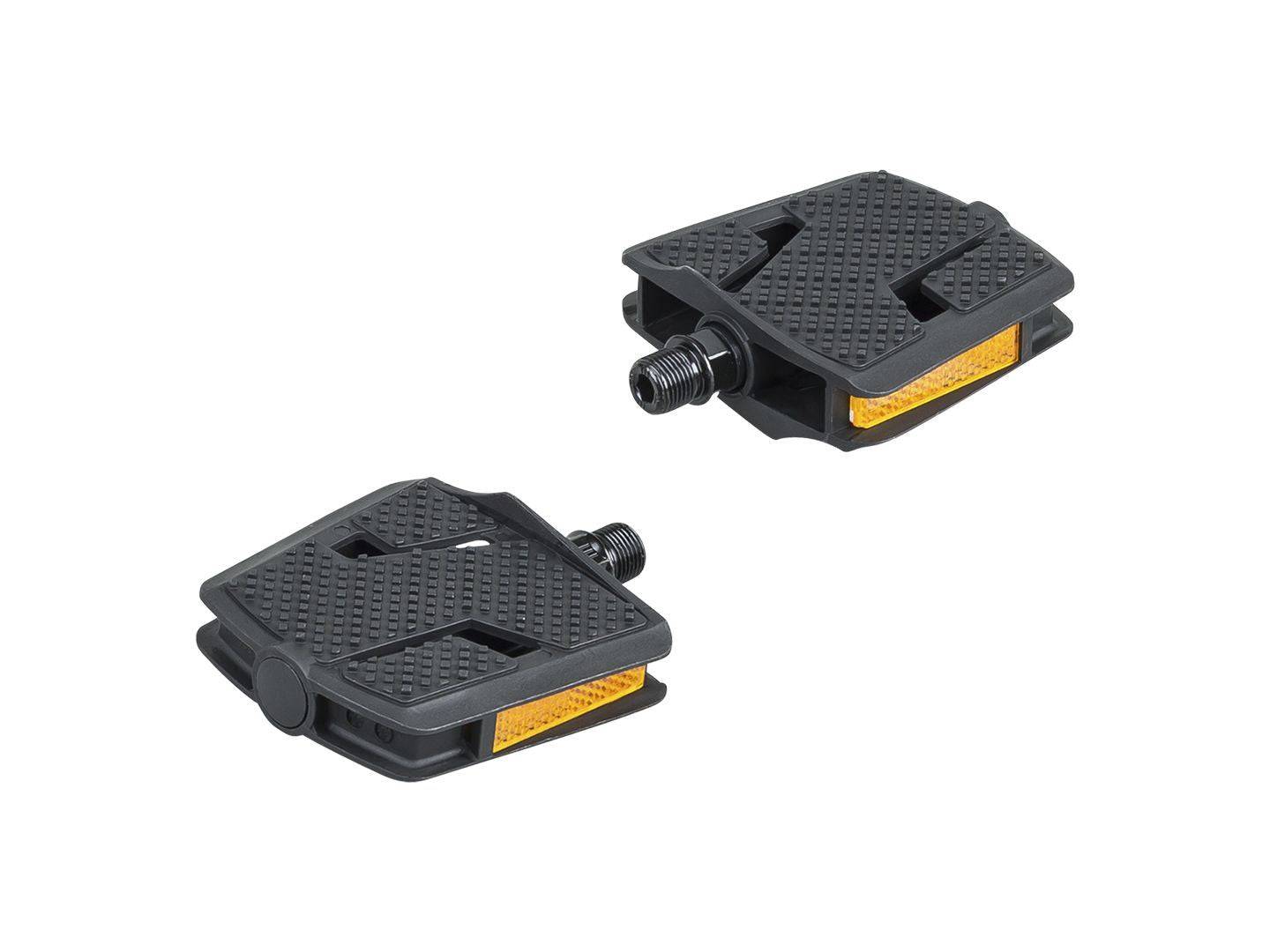 Trek Kids' Large Platform Bike Pedals in black with 9/16-inch spindles, durable components for children's bikes