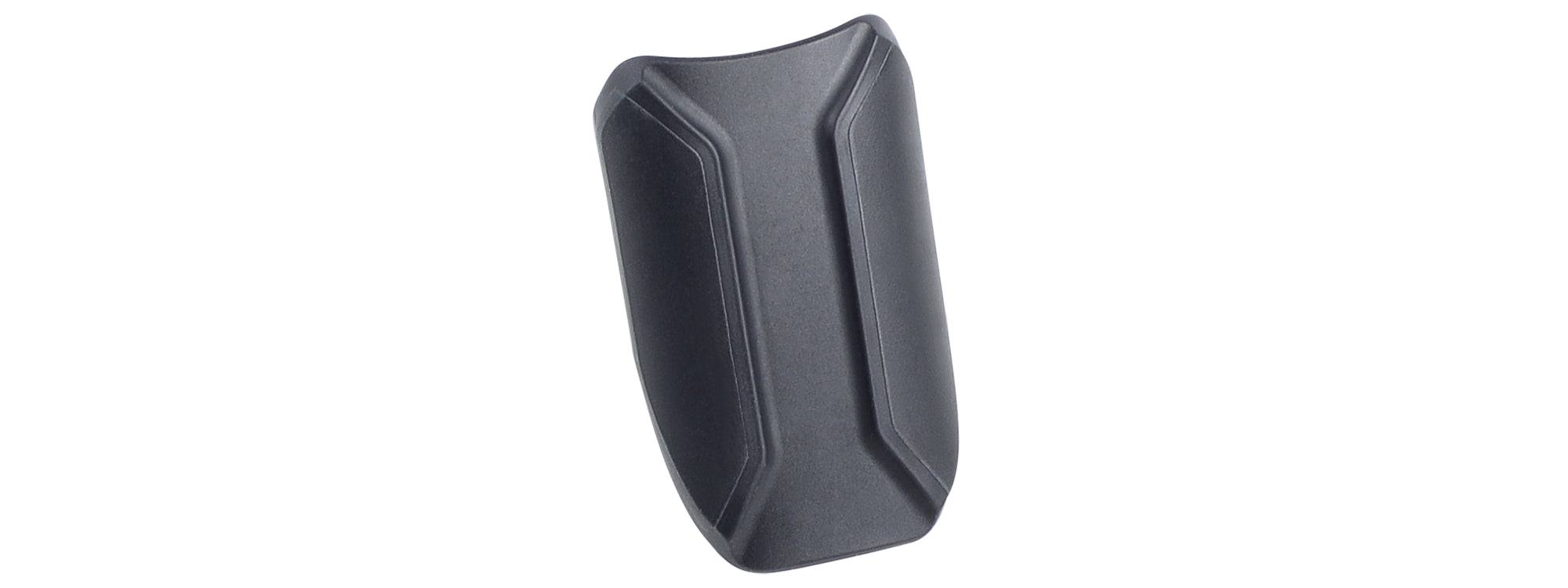 Trek 2017 Knock Block Headtube Armor in black, bike frame protection component, designed to shield the headtube from impact.