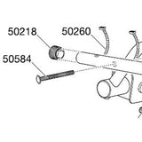 Thule 50218 end cap for 30mm car rack accessories, showing the genuine spare part in black with a molded shape.