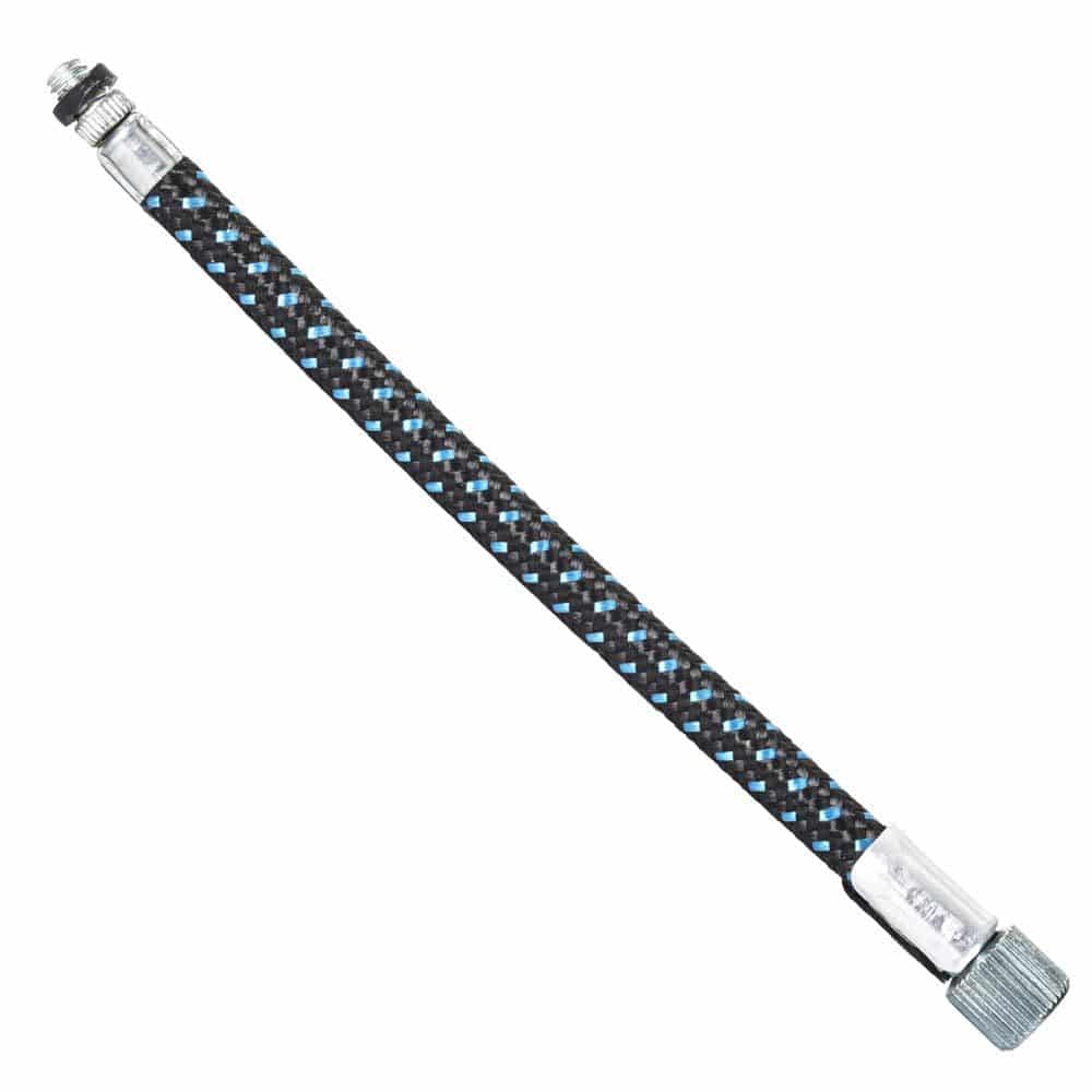 Zefal Schrader Flexi Hose Pack with replacement bike pump mounts and spares, including flexible hoses and fittings.