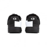 Crank Brothers Stamp Speedlace MTB shoes in black with flat pedal-compatible design and textured sole for mountain biking.
