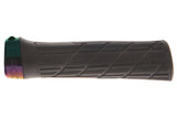 Ergon GE1 Evo Factory black and oil slim ergonomic bike handlebars with curved design and textured grips for comfort.