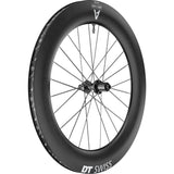 DT Swiss ARC 1400 DICUT rear carbon clincher disc brake wheel with 85x22mm rim, showcasing lightweight, aerodynamic cycling component.