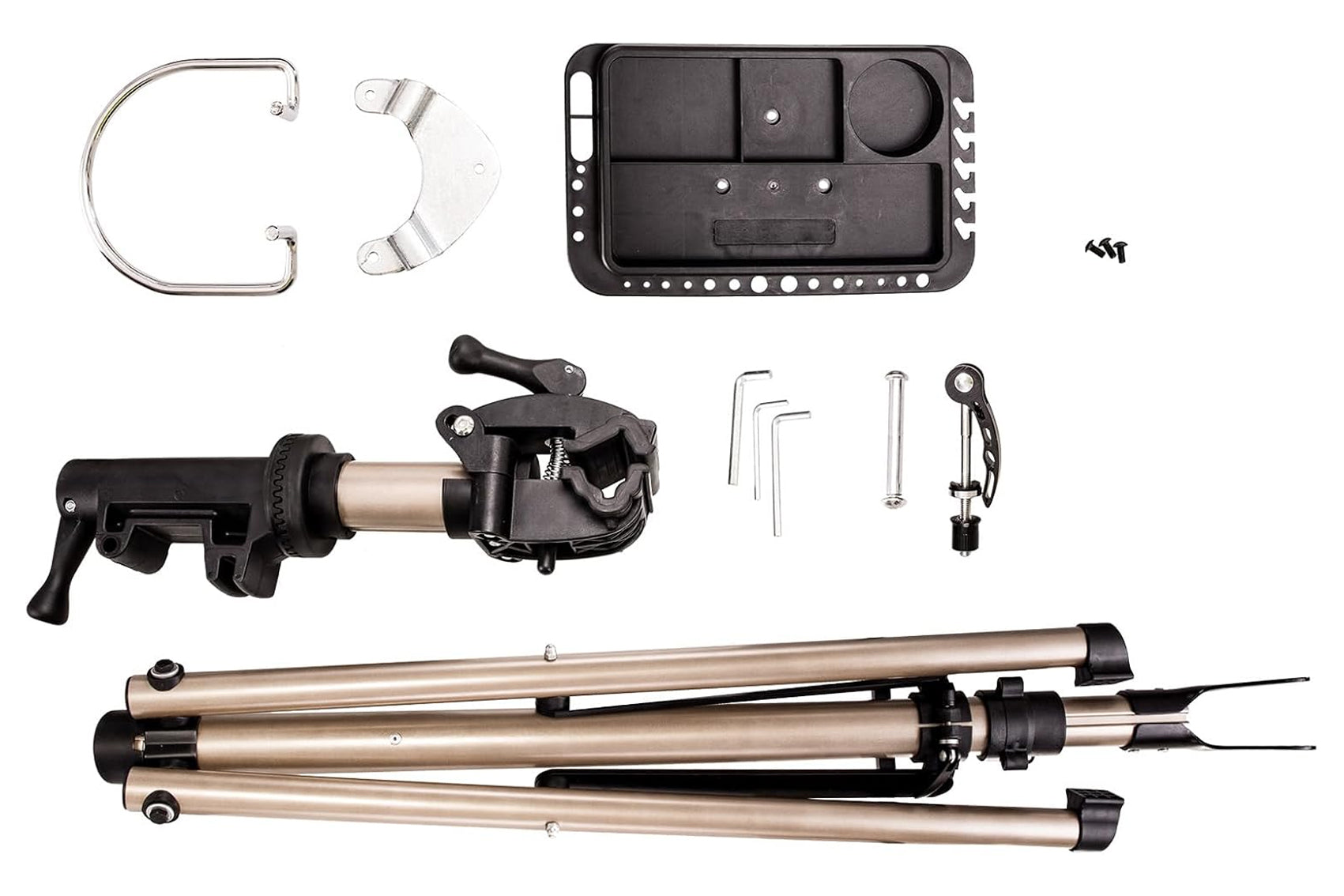 Swinnerton Cycles folding workshop bicycle workstand with adjustable height and portable design for bike maintenance and repairs.