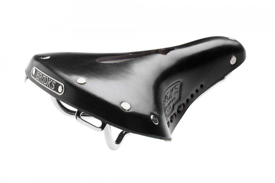 Brooks B17 Carved Ladies Saddle with pressure relief cut-out, ergonomic design, and leather construction for comfortable cycling.