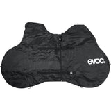 EVOC Bike Rack Cover Road 2023 waterproof and UV protection in black, designed for bike racks, shown on a bike.