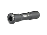 Trek 2024 Supercaliber IsoStrut rear axle shaft M10 x 44.8mm in black, bicycle component for rear suspension.