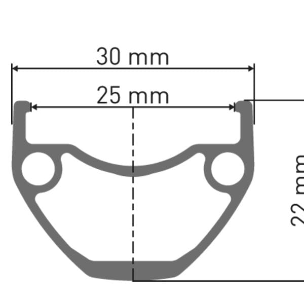 DT Swiss U 623 hybrid 700c disc-specific tubeless-ready rim with 25mm width, shown in an angled view highlighting its construction.