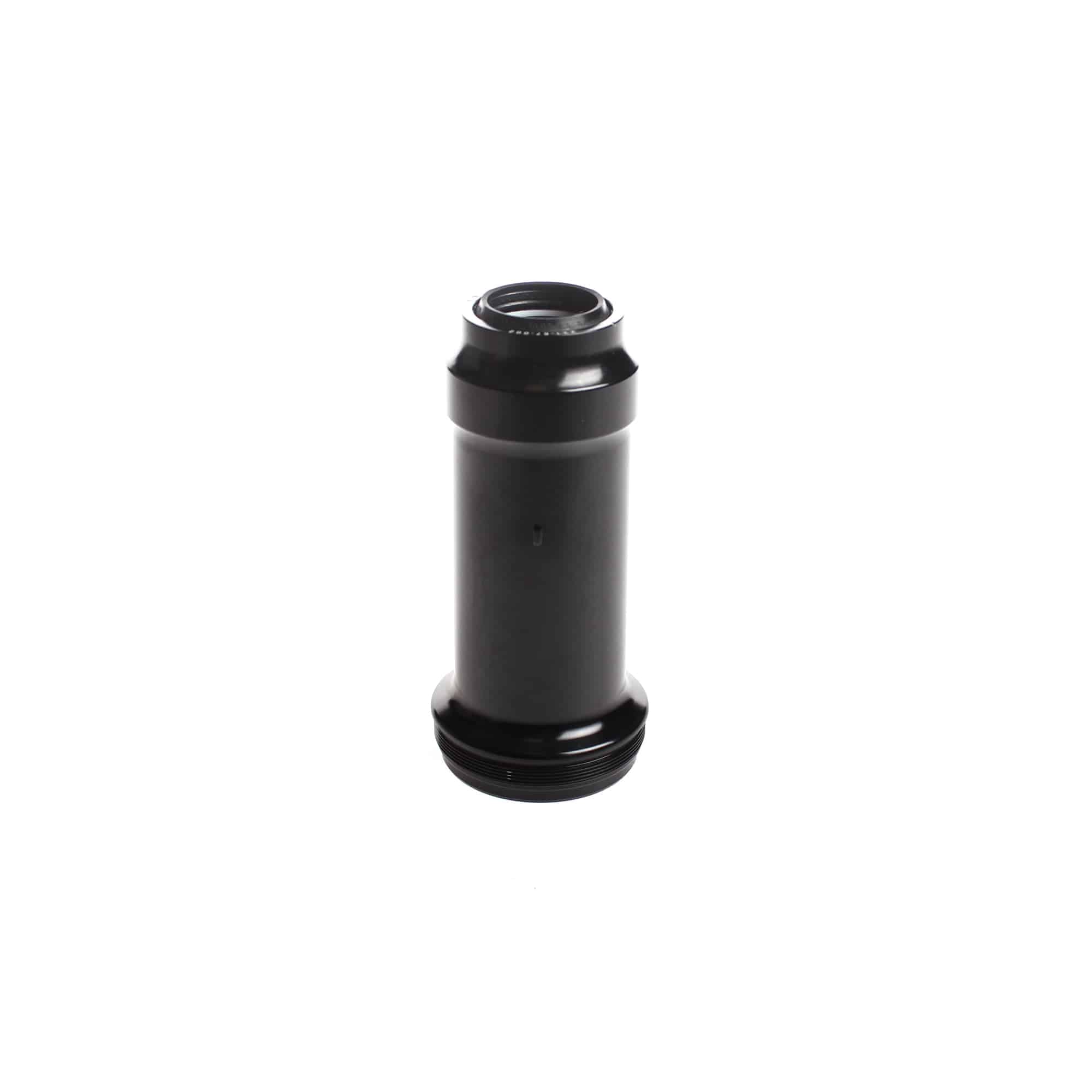 Black anodised Fox Shock LV-Metric EVOL sleeve assembly for rear shock, rear shock spares, with detailed component visible.