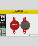 Galfer Advanced bike disc brake pads for trail, enduro, and e-MTB, showing the high-performance brake pad components.