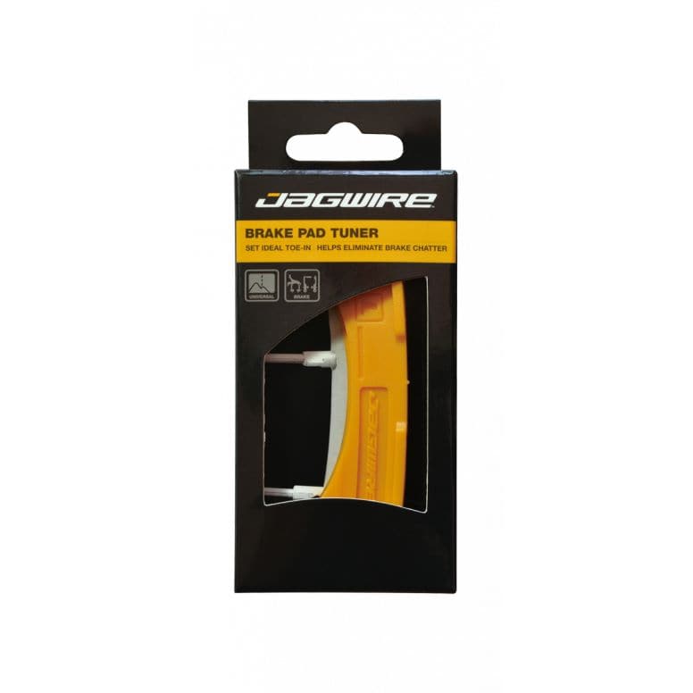 Jagwire Yellow Brake Pad Tuner for precise rim brake alignment on road and mountain bikes, workshop tool for accurate brake setup