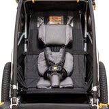Burley premium seat pad for child trailers, cushioned comfort with adjustable headrest, designed for 2016+ models.